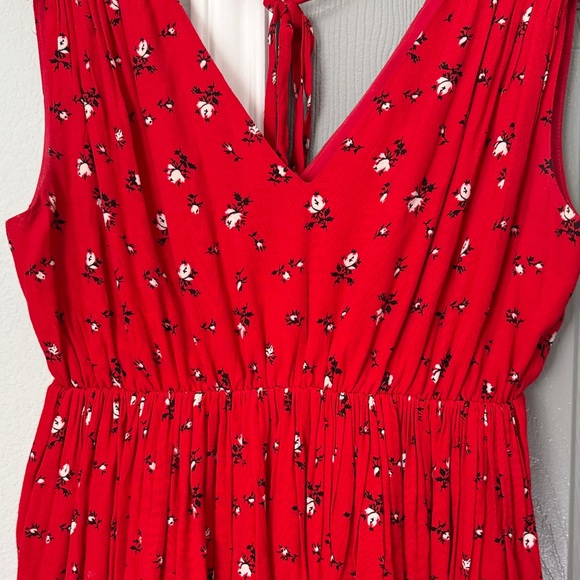 Madewell Magnolia Tie Back Sleeveless Res Floral Dress Size L - Picture 5 of 10